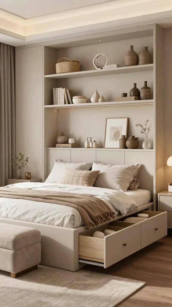 12 Luxury Bedroom Interior Design Ideas for a Five-Star Sleep Experience - 7. Elegant Storage Solutions 1
