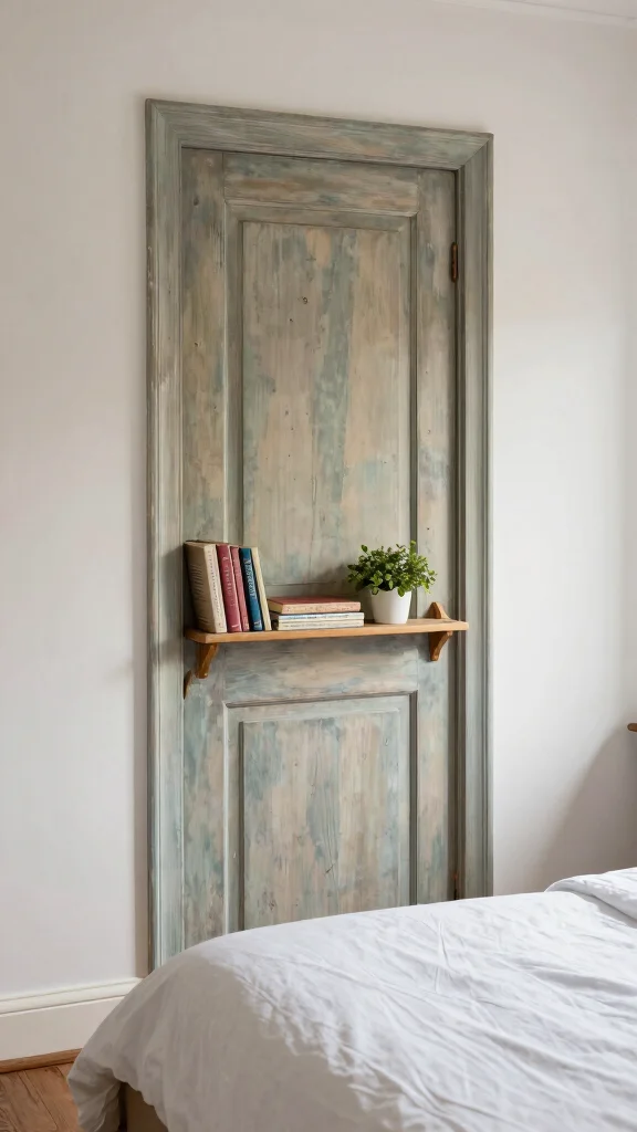 13 Bedroom Headboard Ideas From Upholstered to DIY and Everything Between - 7. An Old Door as a Headboard 1