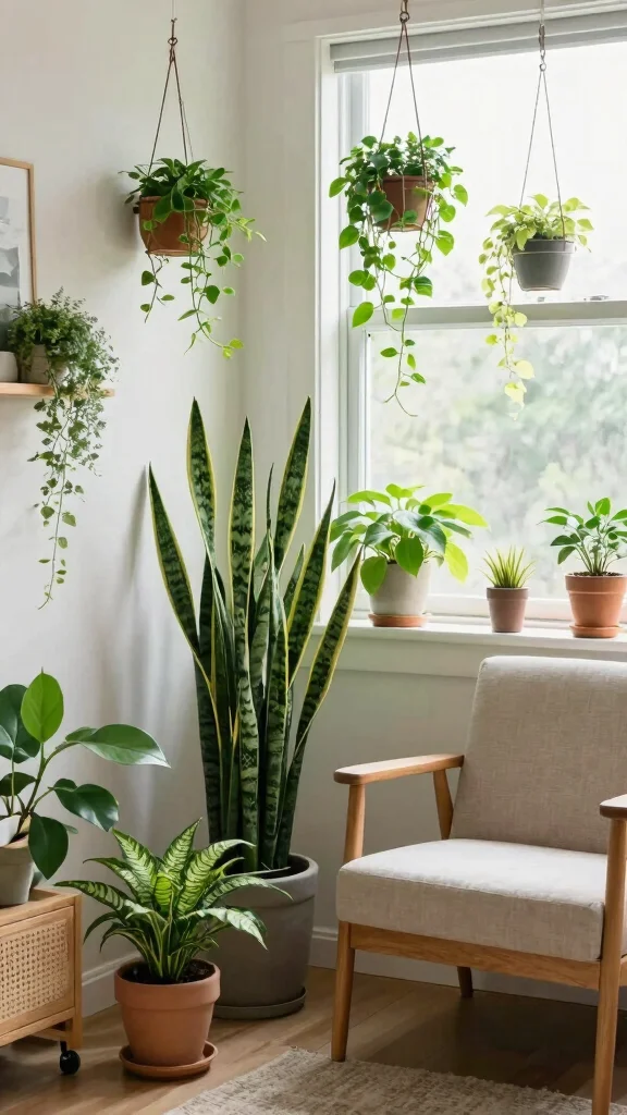 13 Living Room Interior Design Ideas for a Beautiful Functional Space - 2. Go Green with Indoor Plants 1