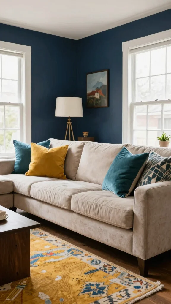 13 Living Room Interior Design Ideas for a Beautiful Functional Space - 5. Play with Color Schemes 1