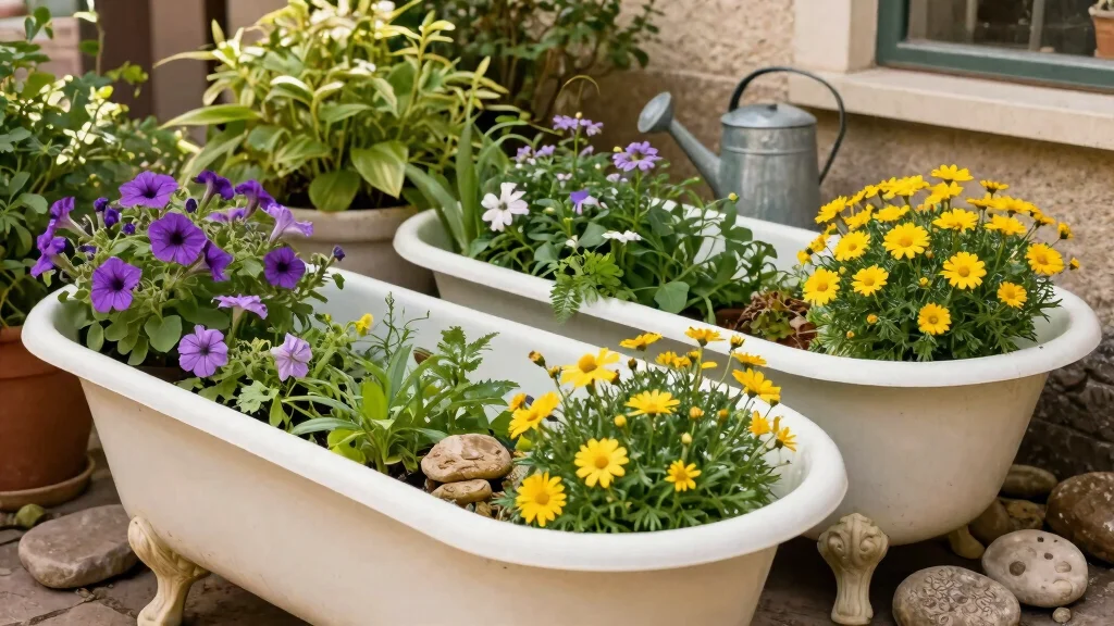 8 Bathtub Planter Ideas That Give Old Tubs the Most Charming Second Life