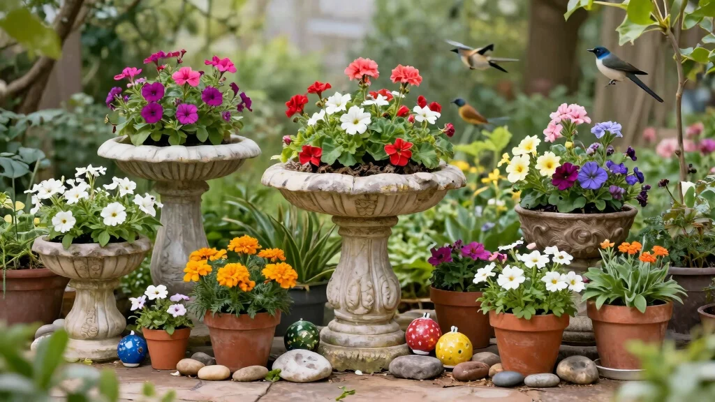 9 Birdbath Planter Ideas That Welcome Both Birds and Beautiful Blooms – Homestead Garden